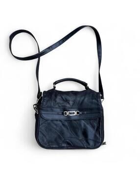 Women's Black and Navy Bag
